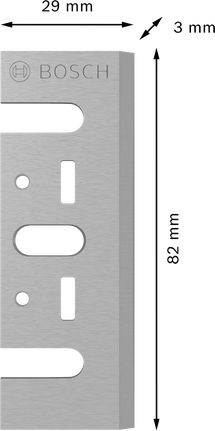 Bosch PRO 刨刀 82x29x3 毫米，可實現平滑刨削。.